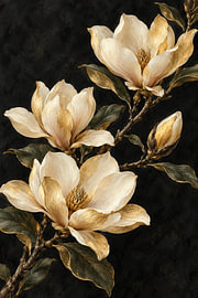 Des callas dorées et noires sur AiArtLand