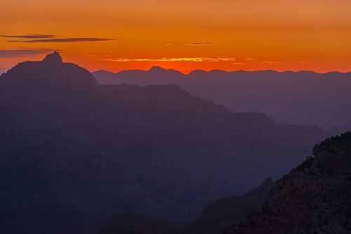 Zonsopkomst boven de Grand Canyon, Noord Amerika