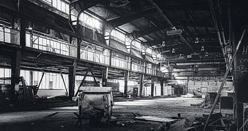 Verlaten staalfabriek in het Ruhrgebied - Thyssen Krupp Essen Industrie van Jakob Baranowski - Photography - Video - Photoshop