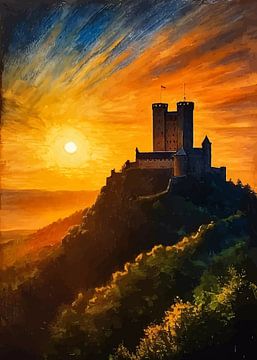 Wartburg kasteel zonsondergang van MIROKKU