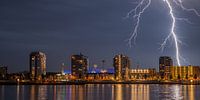 Feyenoord stadium with thunderstorm 1 by John Ouwens thumbnail