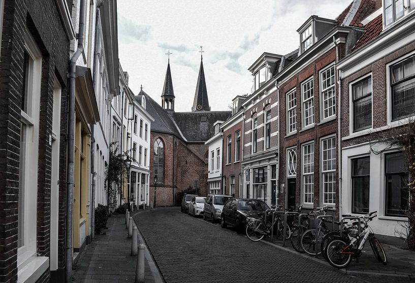 Straat in Utrecht van Kim de Been