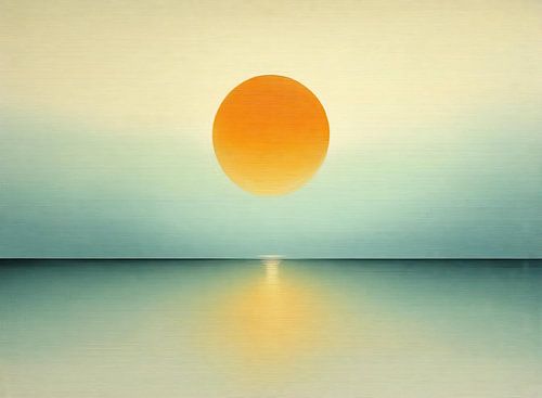 Reflet du lever et du coucher du soleil