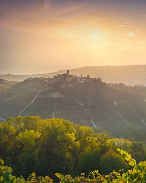 Langhe landschap en Castiglione Falletto, van Stefano Orazzini