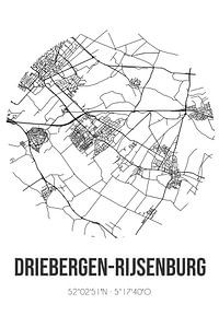 Driebergen-Rijsenburg (Utrecht) | Carte | Noir et blanc sur Rezona