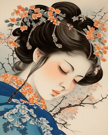 Hokusai Geisha 07 von Peet de Rouw