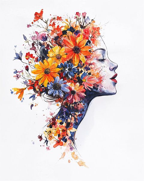 Floral Girl II by Creacas