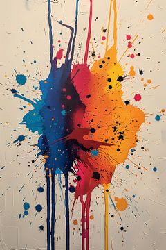 Abstract  met Kleurrijk verfspatten van Art & Soul Creations