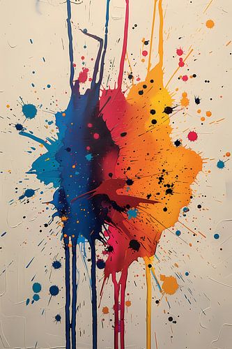 Abstract  met Kleurrijk verfspatten