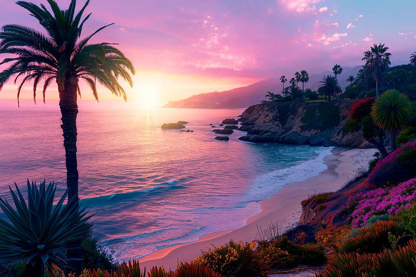 Coucher de soleil violet à Laguna Plage par Philippe HUGONNARD