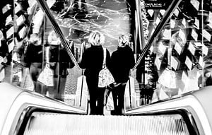 Sur l'escalator