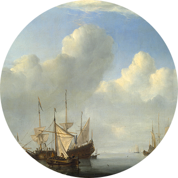 Een Nederlands schip dat naar Anker komt, Willem van de Velde