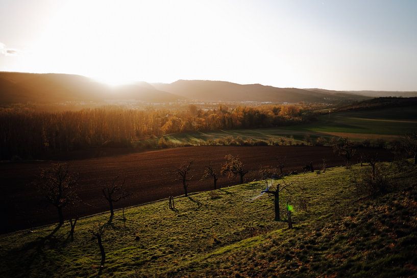 View of the Bode Valley in the Harz Mountains at sunset by Katrin Friedl Fotografie