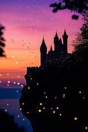 Märchenhafte Burgnacht von Poster Art Shop