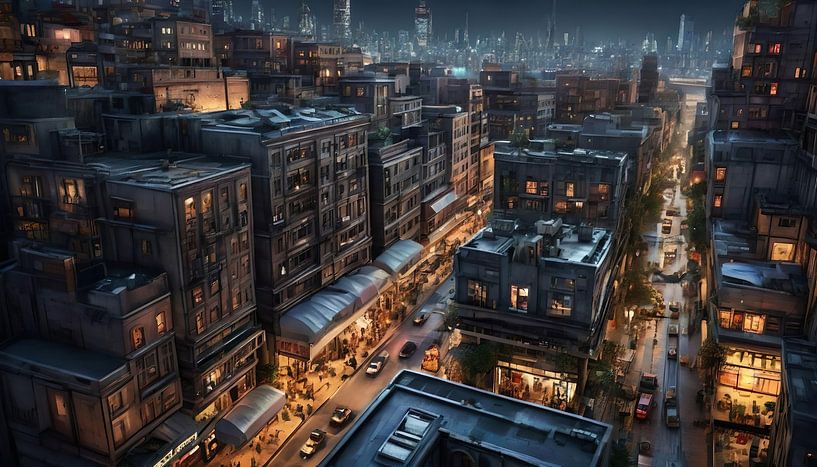 Stadt bei Nacht: Beleuchtete Träume von Retrotimes