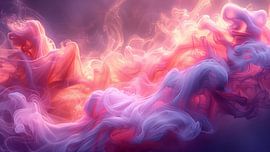 Flüssigkeit Rauch Hintergrund. Rosa Magenta lila Farbe Tinte dynamische Bewegung Hintergrund Abstrakt von de-nue-pic