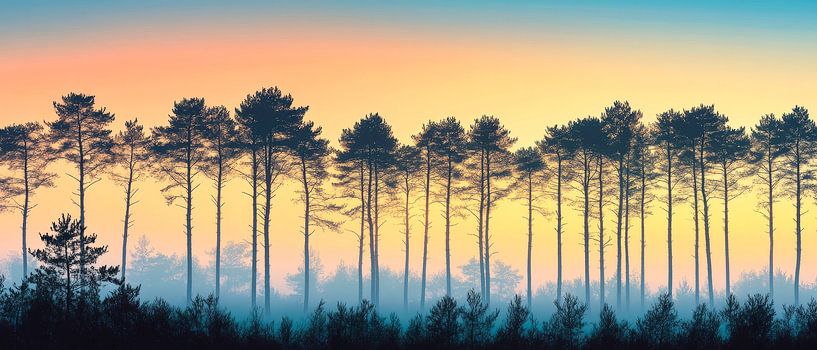 L'aube dans la forêt par Poster Art Shop
