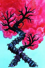 Branches in Fuchsia by Franka Poulain