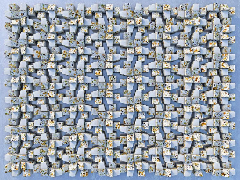 Relief J3 Nougat von Frans Blok - Fotos, Kunst und weitere Wanddekoration