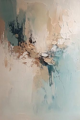 Abstract kunstwerk met aardse tinten