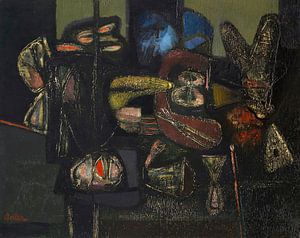 Jankel Adler – Alter Mann, der in einen Raum blickt (1944)