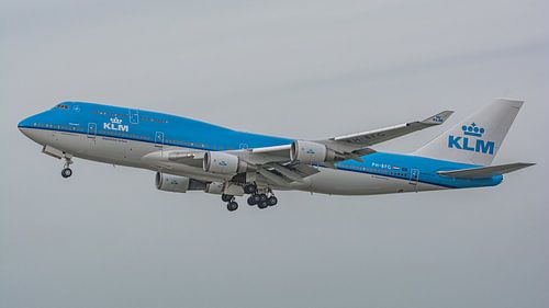 KLM Boeing 747-400 passagiersvliegtuig.