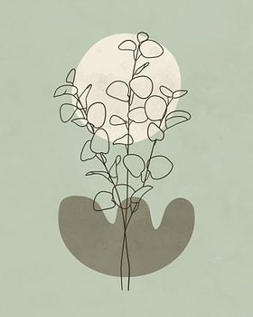 Minimalist landscape with eucalyptus tree 3