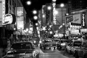 Rush-Straße in der Nacht Chicago 1983