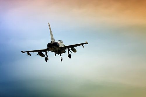 Eurofighter kleurrijke hemel