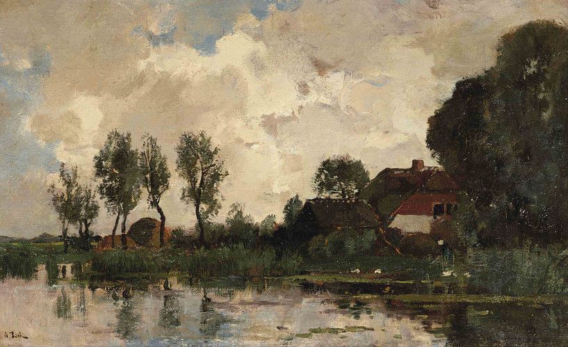Ein Bauernhof im Polder von Antonije Lazovic