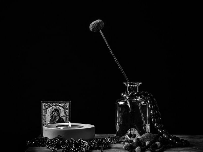 Nature morte avec bougie par Jurgen van Hest