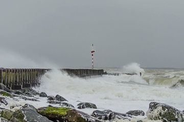 Storm aan zee van Ans Bastiaanssen