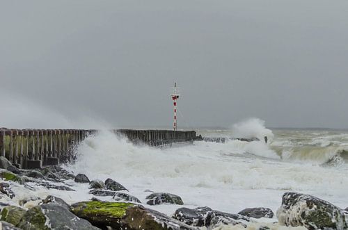 Storm aan zee