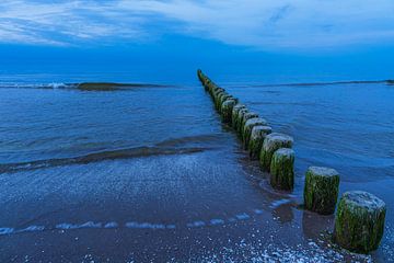 Buhne on the beach at Bansin on the island of Usedom by Rico Ködder