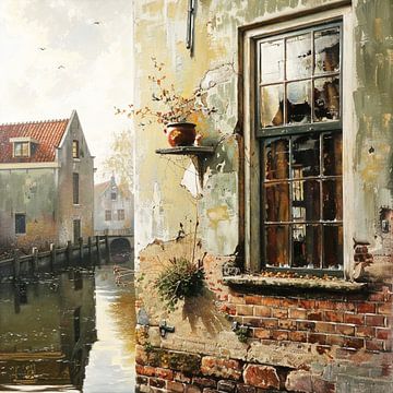 Verloren plaats huis gracht kleur straatkunst textuur verval architectuur van gm_designs