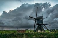 windmill with thunderstorm