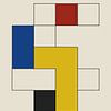 Bauhaus Compositie met Primaire Kleuren van MDRN HOME