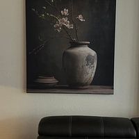 Kundenfoto: Ländliches Stillleben mit Blumen von Digitale Schilderijen, als ArtFrame