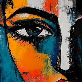 Portrait abstrait et moderne d'une femme sur Online Arts