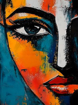 Abstract modern vrouwenportret