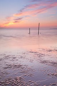 Sunset at the beach van Halma Fotografie