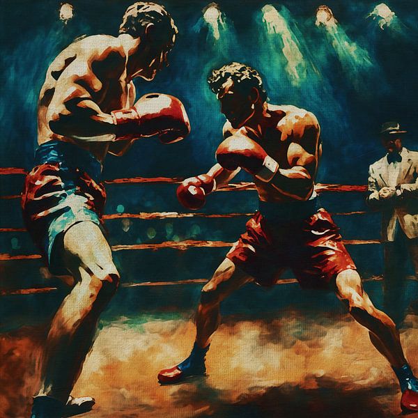 A Vivid Depiction of Boxing's Glory by Jan Keteleer (JanKé): A Journey Beyond the Canvas