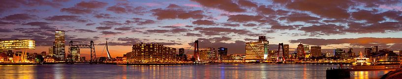 Beautiful clouds sky over Rotterdam panorama by Anton de Zeeuw