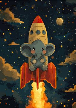 Olifant en raket van Lae