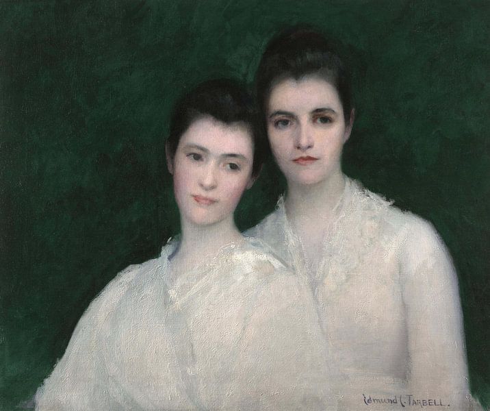 Edmund Charles Tarbell~Emeline und Josephine Tarbell von finemasterpiece
