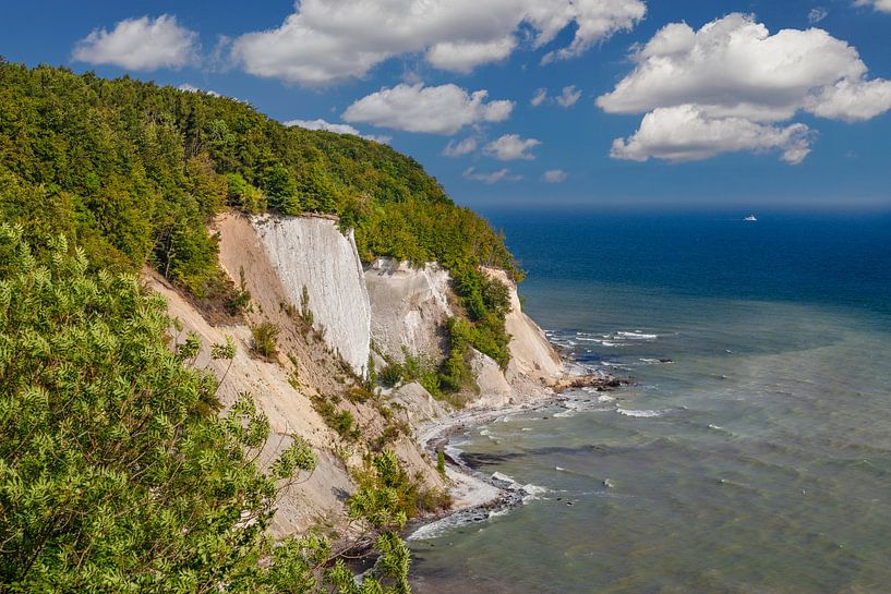 Chalk cliffs in the Jasmund National Park on a summer's day by Markus Lange