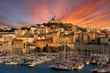 Marseille zonsondergang van Vincent Xeridat