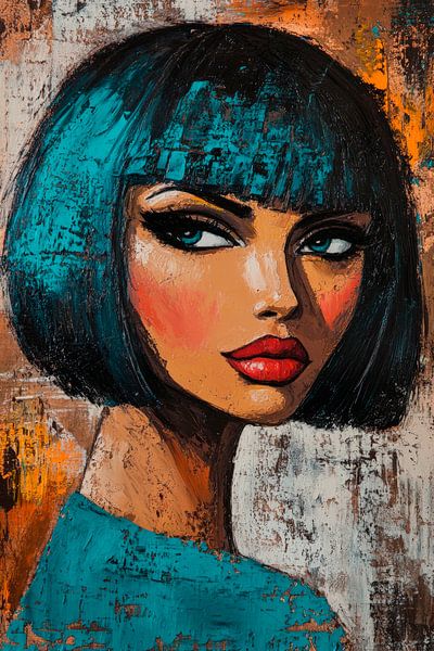 A look into the soul - a play of colours of beauty by Poster Art Shop