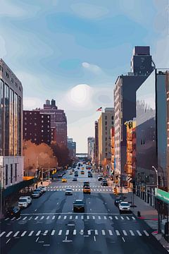 Straat van New York City -  POP ART STYLE - straatfotografie van The Art Kroep