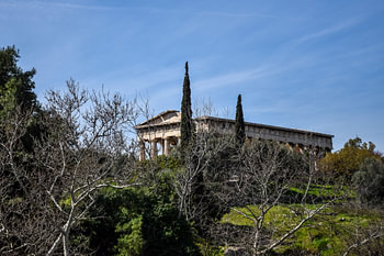 Ruïne in Athene, Griekenland